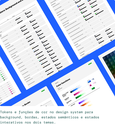 Tokens e funções de cor do design system.